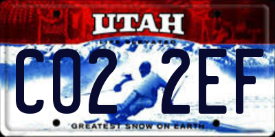 UT license plate C022EF