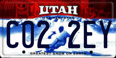 UT license plate C022EY