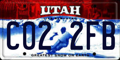UT license plate C022FB