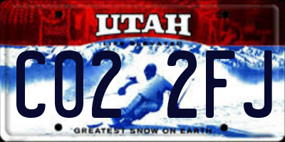 UT license plate C022FJ