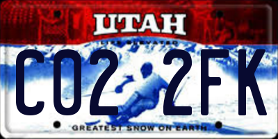 UT license plate C022FK