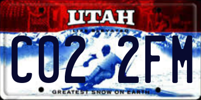 UT license plate C022FM