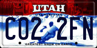 UT license plate C022FN