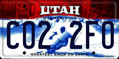 UT license plate C022FO