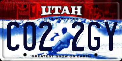 UT license plate C022GY