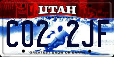 UT license plate C022JF