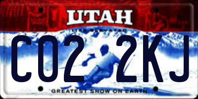 UT license plate C022KJ