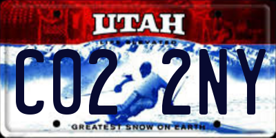 UT license plate C022NY