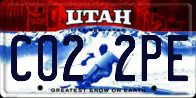 UT license plate C022PE