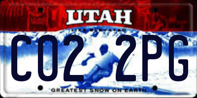 UT license plate C022PG