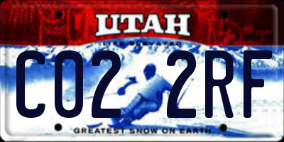 UT license plate C022RF