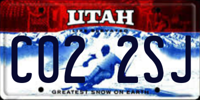 UT license plate C022SJ