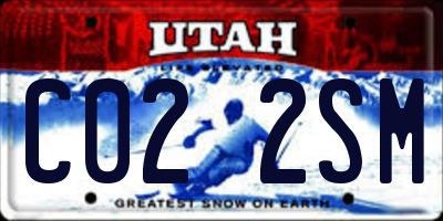 UT license plate C022SM