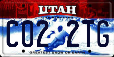 UT license plate C022TG