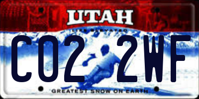 UT license plate C022WF