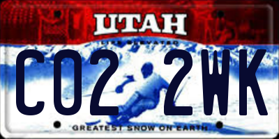 UT license plate C022WK