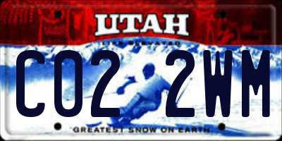 UT license plate C022WM