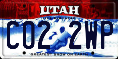 UT license plate C022WP