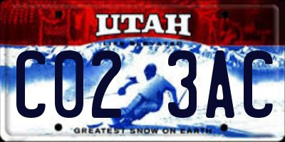 UT license plate C023AC