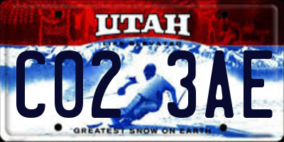 UT license plate C023AE