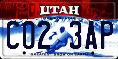 UT license plate C023AP