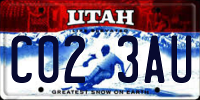 UT license plate C023AU