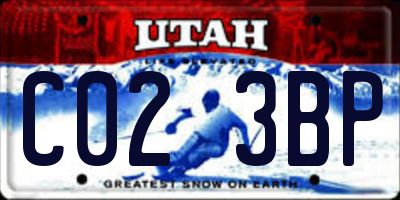 UT license plate C023BP