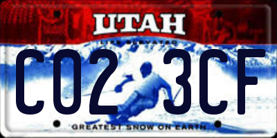 UT license plate C023CF