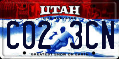 UT license plate C023CN