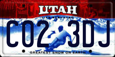 UT license plate C023DJ