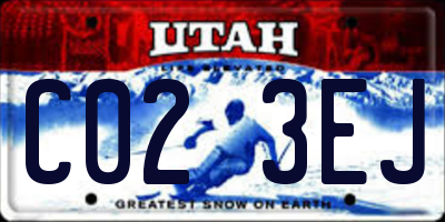 UT license plate C023EJ