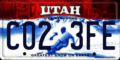 UT license plate C023FE