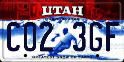 UT license plate C023GF