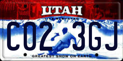 UT license plate C023GJ