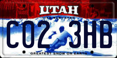 UT license plate C023HB