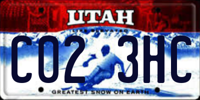UT license plate C023HC