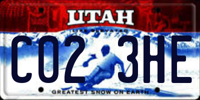 UT license plate C023HE