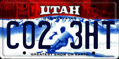 UT license plate C023HT