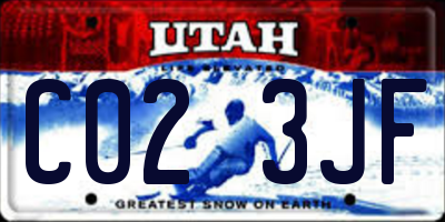 UT license plate C023JF