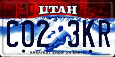 UT license plate C023KR