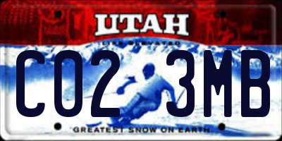 UT license plate C023MB