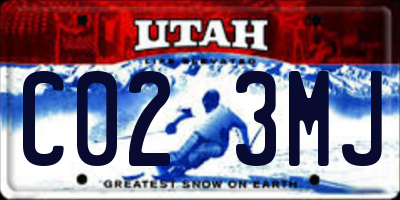 UT license plate C023MJ
