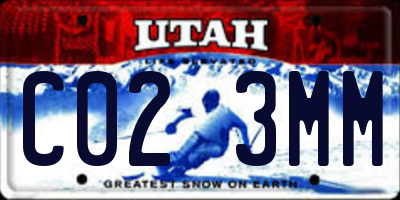 UT license plate C023MM
