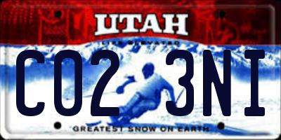 UT license plate C023NI