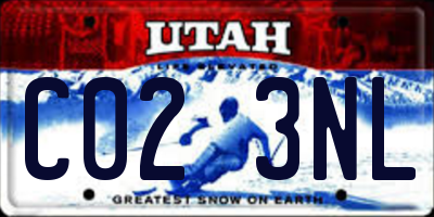 UT license plate C023NL