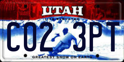 UT license plate C023PT