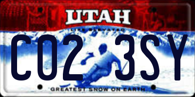 UT license plate C023SY