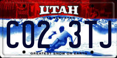 UT license plate C023TJ