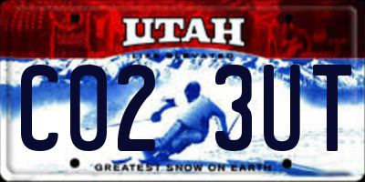 UT license plate C023UT