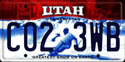 UT license plate C023WB